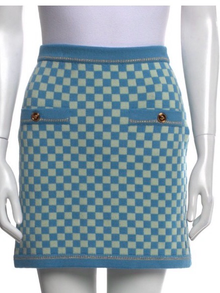 Versace Wool Blend Mini Skirt Size Us 2 New With Tags